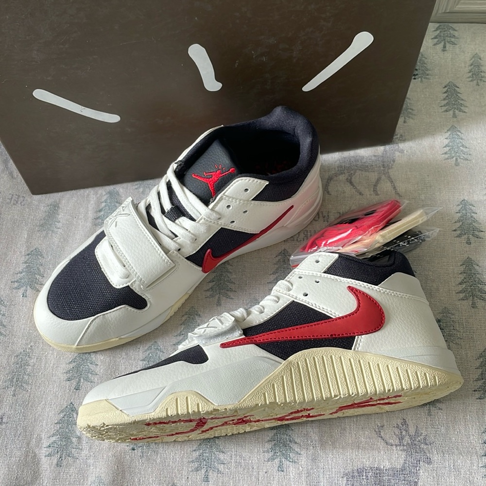 Travis Scott X Jordan Jumpman Jack Tr University Red Mens Sneakers
